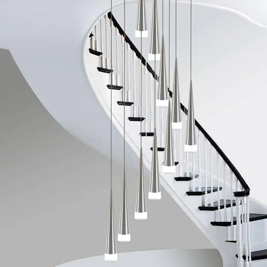 Suspension Led Cone Long Tube Luminaire Chambre