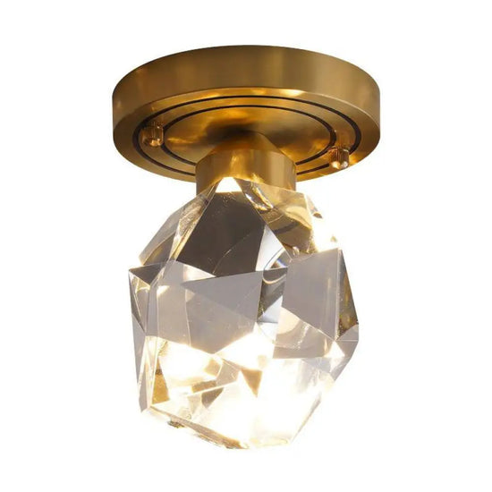 Suspension Led Cristal Doré Luxury Luminaire Chambre