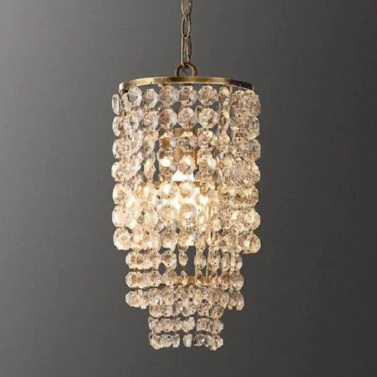 Suspension Led Cristal Doré Ou Argenté Doré Luminaire Chambre