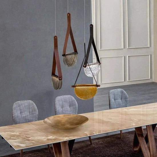 Suspension Led Demi-Cercle Créatif Luminaire Chambre