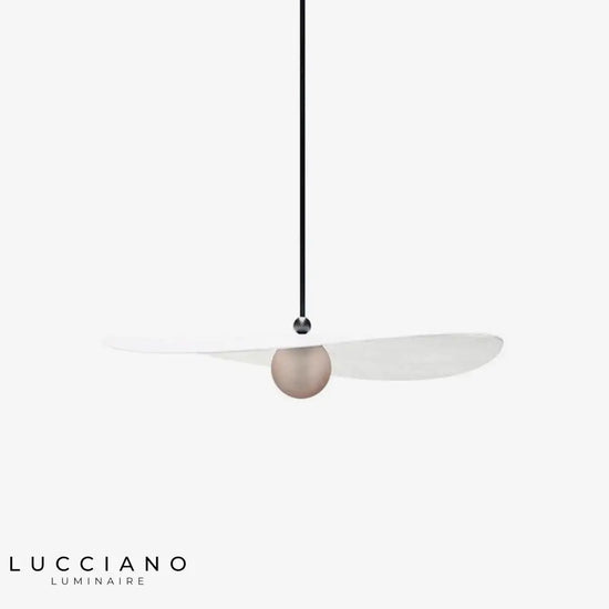 Suspension Led Design Boule Métal Blanche Luminaire Chambre