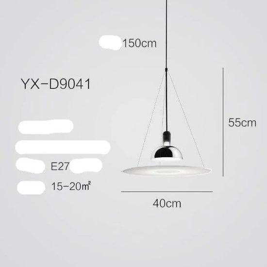 Suspension Led Design Métal Nordique 40 X 55Cm / Froide Luminaire Chambre