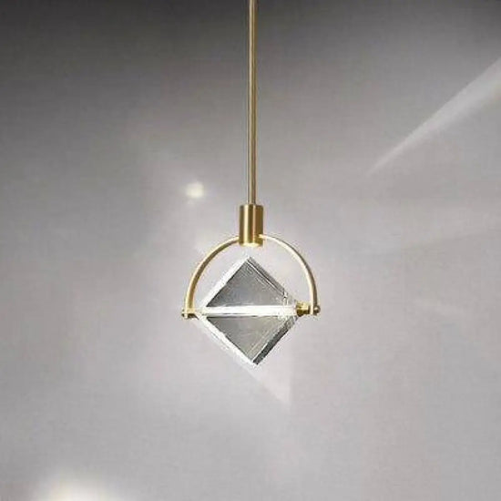 Suspension Led Dorée Avec Cristal Design B Luminaire Chambre