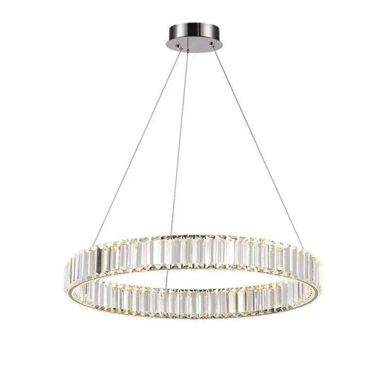 Suspension Led Dorée Cercle Verre Luxury Luminaire Chambre