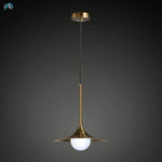 Suspension Led Dorée Vigour Moderne Luminaire Doré