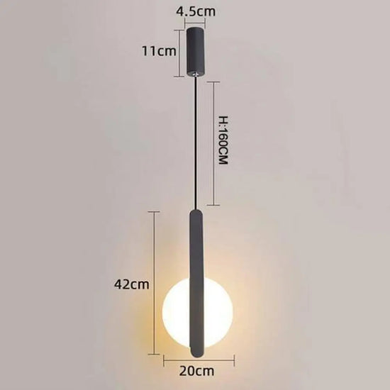 Suspension Led En Aluminium Design Circulaire B - Noir / Froide Luminaire Chambre
