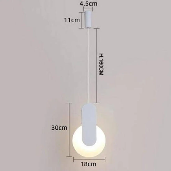 Suspension Led En Aluminium Design Circulaire C - Blanc / Froide Luminaire Chambre