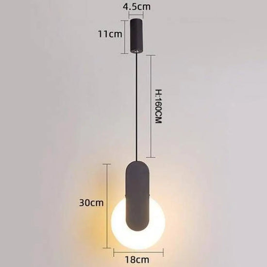 Suspension Led En Aluminium Design Circulaire C - Noir / Chaude Luminaire Chambre