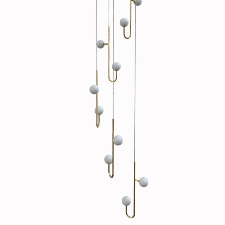 Suspension LED escalier colimaçon plafond lustre moderne luxe