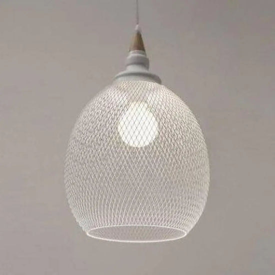 Suspension Led Industrielle Cage Blanche B Luminaire Chambre