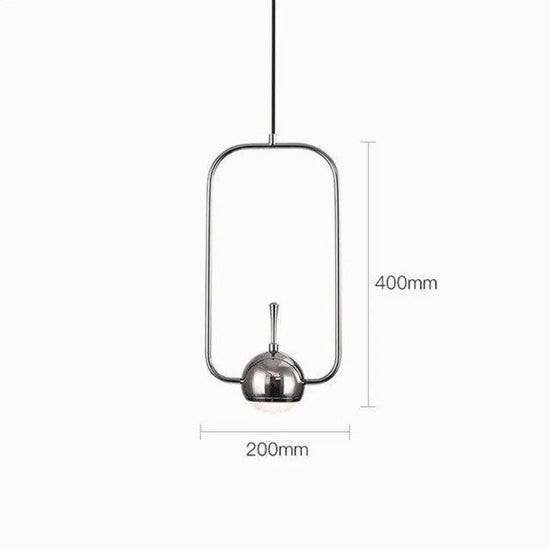 Suspension Led Industrielle Chromée A - Argenté Luminaire Doré