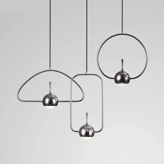 Suspension Led Industrielle Chromée Luminaire Doré