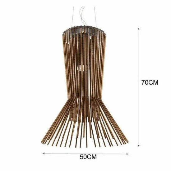 Suspension Led Industrielle En Métal A Luminaire Doré