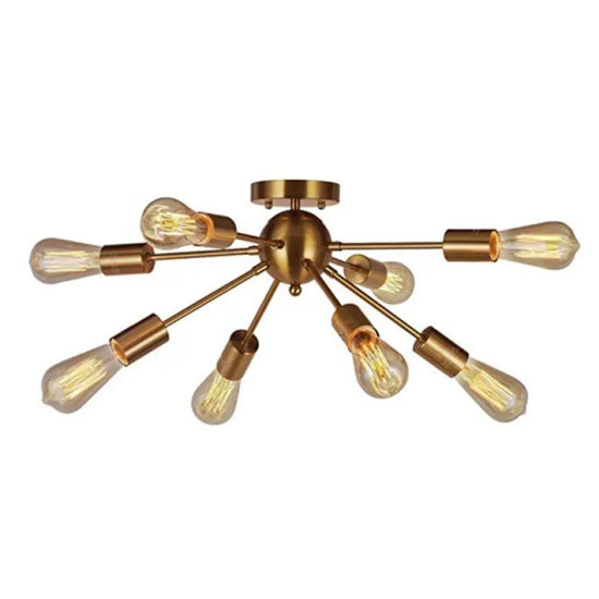 Suspension Led Industrielle Iona Doré Luminaire Chambre