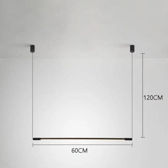 Suspension Led Loft Tube Noir Luminaire Chambre