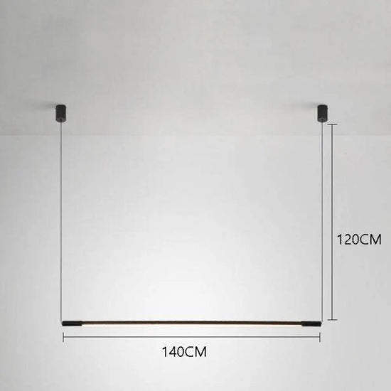 Suspension Led Loft Tube Noir Luminaire Chambre