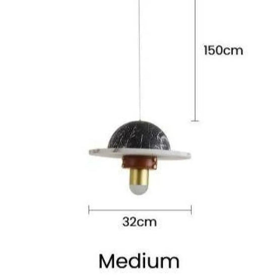Suspension Led Marbre Noir Blanc Doré M Luminaire Chambre
