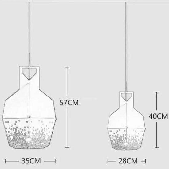 Suspension Led Métal Coloré Hang Luminaire Chambre