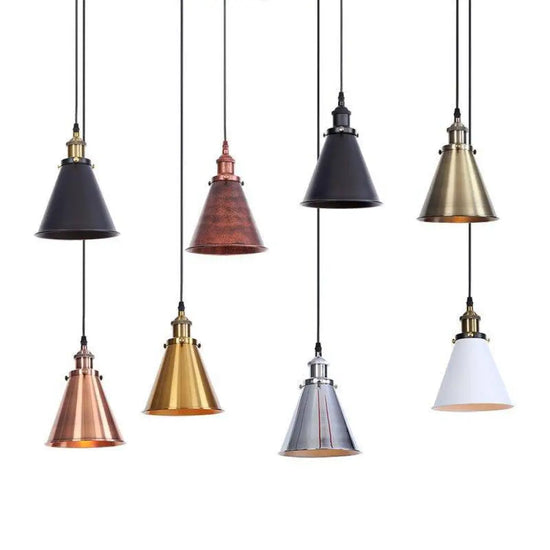 Suspension Led Métal Conique Loft Luminaire Chambre