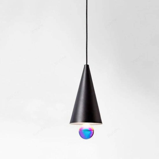 Suspension Led Moderne Abat-Jour Triangulaire 16 X 23Cm / Noir Luminaire Chambre