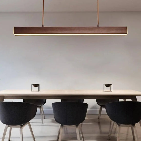 Suspension Led Moderne Bois Imitation Luminaire Chambre