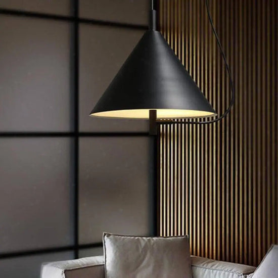 Suspension Led Moderne Conique Noir Luminaire Chambre