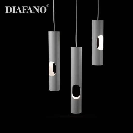 Suspension Led Moderne Cylindrique Aluminium Luminaire Chambre