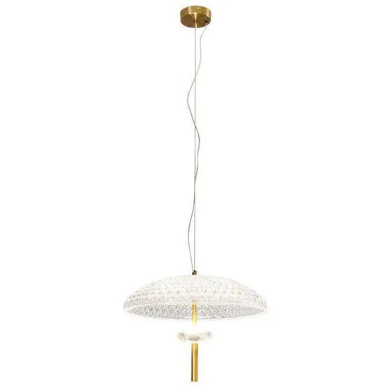 Suspension Led Moderne Verre Dorée 20 X 26Cm Luminaire Doré