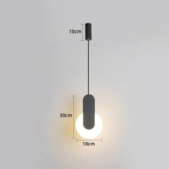 Suspension Led Modernes Au Design Élégant. C Noir / C.a. 110 V-130 V Lumière Blanche Applique