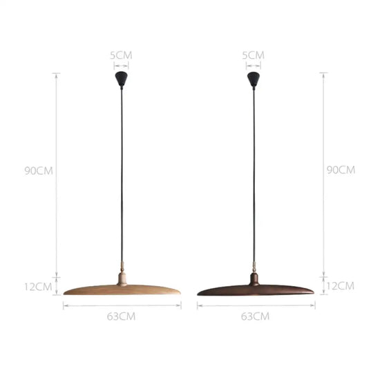 Suspension Led Nordic Bois Abat-Jour Luminaire Chambre