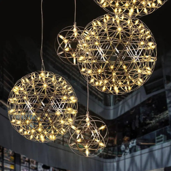 Suspension Led Ovale Hang Style Luminaire Doré