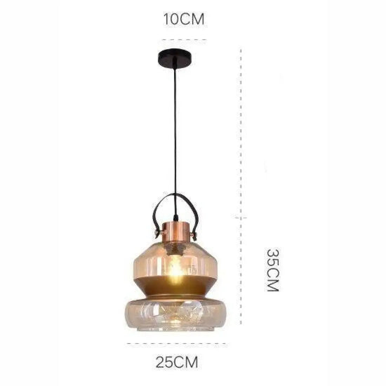 Suspension Led Rétro En Verre Design B Luminaire Chambre