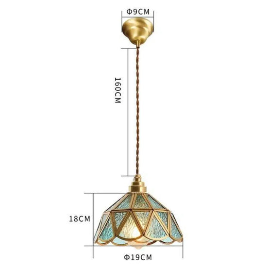 Suspension Led Rétro En Verre Doré F / 4W Luminaire