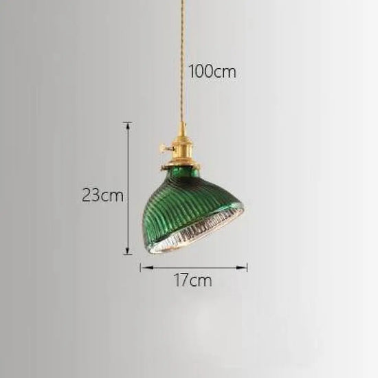 Suspension Led Rétro Verre Vert Yuja / A Luminaire Chambre