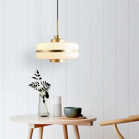 Suspension Led Rinna Blanc Doré Luminaire Chambre