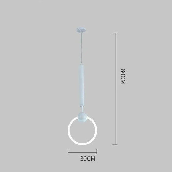 Suspension Led Ronde Jaxlong Dorée Bleu Luminaire Chambre