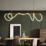 Suspension Led Spirale Dorée Luminaire Chambre