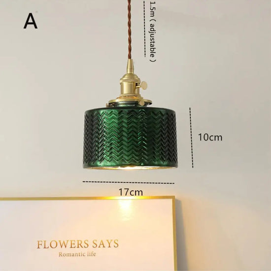 Suspension Led Vert Doré Dena Luminaire Chambre
