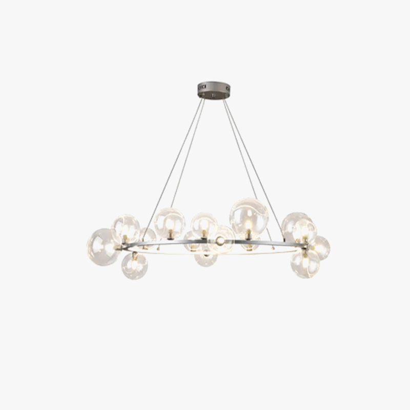 suspension lustre design bulle en verre créatif moderne