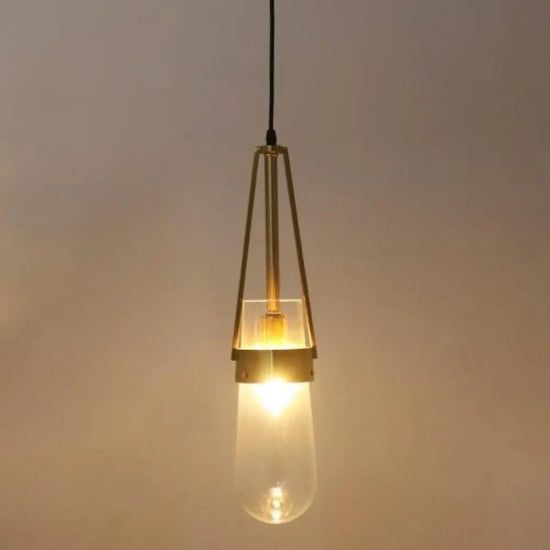 Suspension Luxe En Verre Geralio Luminaire Doré