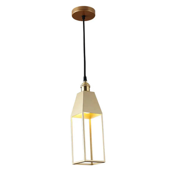 Suspension Métal Coloré Colemann Doré Luminaire Chambre