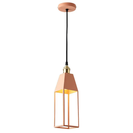 Suspension Métal Coloré Colemann Orange Luminaire Chambre
