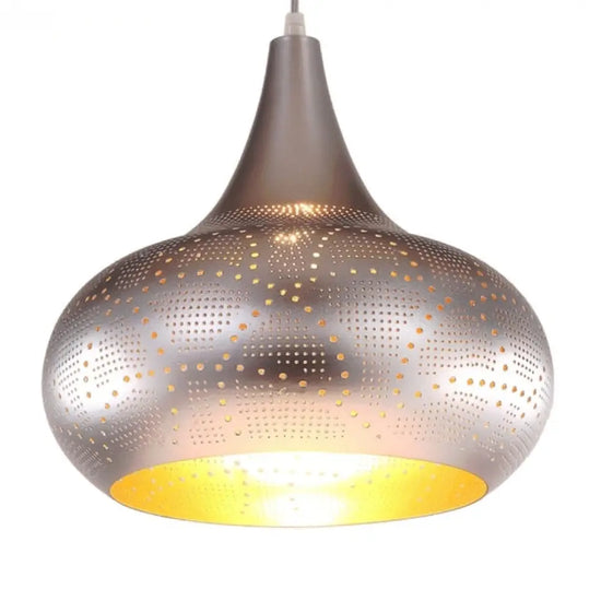 Suspension Orientale Métallique Arabia A - Argenté Luminaire Doré