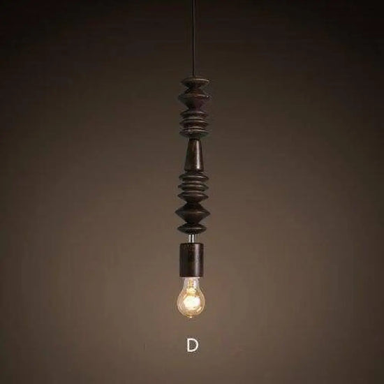 Suspension Vintage Bois Ampoule Edison D Luminaire Chambre
