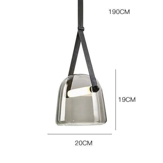 Suspensions Led En Métal Hang Gris Fumé / Froide Luminaire Chambre