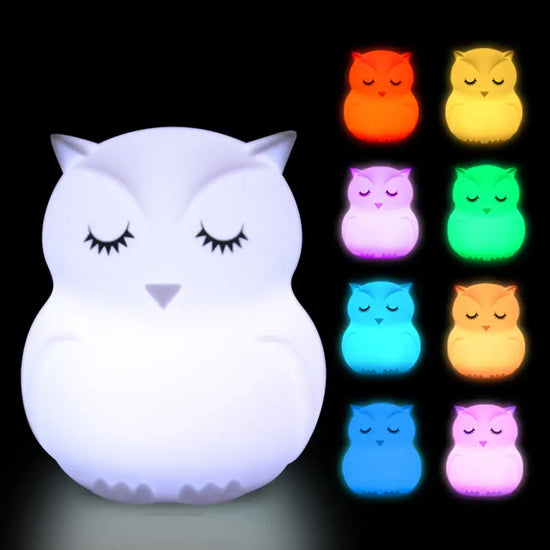 Veilleuse bébé hibou rechargeable télécommandée