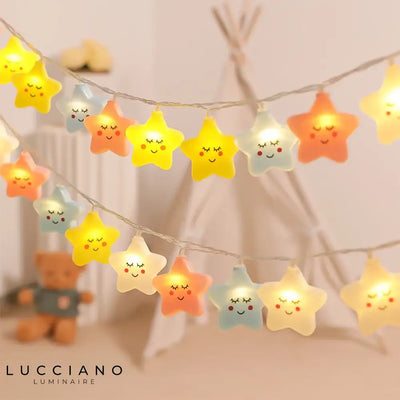 Star night light multi-colored light garland