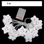 Veilleuse étoile qui sourit guirlande lumineuse blanc