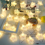 Veilleuse étoile qui sourit guirlande lumineuse blanc