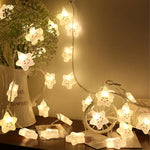 Veilleuse étoile qui sourit guirlande lumineuse blanc